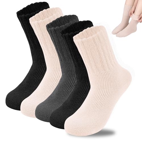 Opiniones y reviews de Medías y calcetines para Mujer que Puedes Comprar On-line. 42 LEKOU 5PCS Calcetins Térmicos Invierno Mujer, Calcetines De Punto Gruesos y Transpirables, Calcetines Hasta Media Pantorrilla Adecuados Para Senderismo, Running y Desplazamientos...