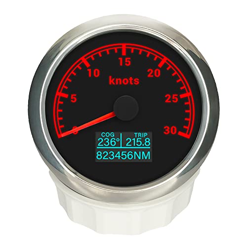 Compteur de vitesse GPS 85 mm rétroéclairé 7 couleurs avec fonctions TRIP et COG - 5