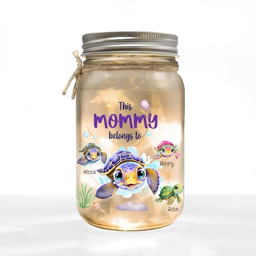 CustomizeAF Gift For Mother's Day, Mason Jars For Centerpieces 16oz, Personalized Mason Jar Lights Live The Branches On A Tree, We All Grow In Different Directions, Yet Our Roots Remain As One (MJL27)