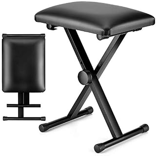 Piano Pliable réglable en Hauteur, siège de Piano en Forme de X, Banc de Piano Stable Tabouret de Piano rembourré, Noir… - Les Beatles, Paul McCartney, John Lennon, RIngo Starr, George Harrison