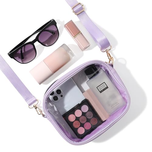 Image of TOBVZOO Clear Bag Stadium Approved, Crossbody Transparent Bag for Concerts Sports Events, Purses for Men & Women