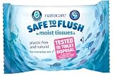 Natracare Safe to Flush Moist Tissues, Made of 100% Paper and an Organic and Natural formula with Al