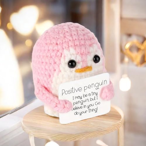 Grappige positieve pinguïn, 3 stuks, positieve Potato Pocket knuffel cadeaus voor vriendin, cadeaus voor vrouwen, opvrolijking geschenken, motivatiegeschenken - Afbeelding 4