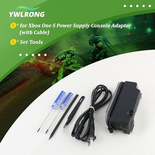 for Xbox One S Power Supply Replacement for Xbox One S Slim PA-1131-13MX N15-120P1A Internal Power Supply Source with AC Adapter Console Accessories Parts with Power Cable Fixing Repair Tools by YWLRONG - Image 7