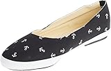 SAILOR Anker Anchor Nautical Retro Schuhe BALLERINAS Flats Blk Rockabilly
