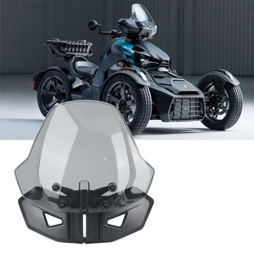 RUNNING PANTHER Adjustable 3 inches Windshield for Can-Am Ryker 600 900 Sport & Rally Edition 2019-2023 All Models Front Vented Wind Deflector Windscreen Accessories( Replace # 219401023 219400771)