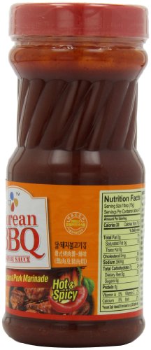 CJ Korean BBQ Sauce, Hot & Spicy (Chicken & Pork), 29.63-Ounce Bottles (Pack of 4)
