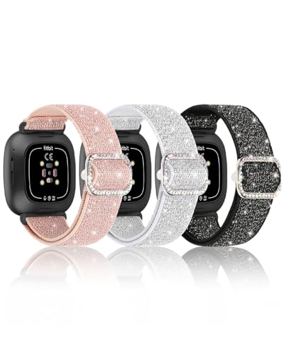 LLXgb`oh 3{pbN Fitbit Versa 4/Fitbit Versa 3/Fitbit Sense/Sense 2poh p \tgŒ߉\ȐLk Ob^[ \[v iCXgbv Fitbit X}[gEH