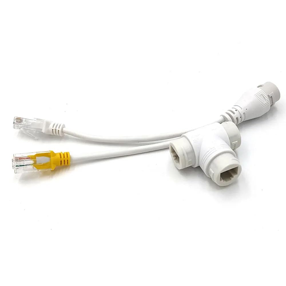 FORIDA POE Splitter 2-in-1 RJ45 Ethernet Adapter, One-to-Two Network Cable Splitter, 4/8 Core Support, Waterproof LAN Connector for Security Camera & Broadband Monitoring-image-1