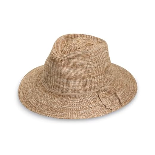 Women’s Victoria Fedora Sun Hat – UPF 50+, Adjustable, Packable, Mixed Camel