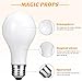 MilesMagic Close Up Comedy Magic Lamp LED Glow in Hand, Push Button Model Gimmick Battery Light Bulb for Magic Trick, White