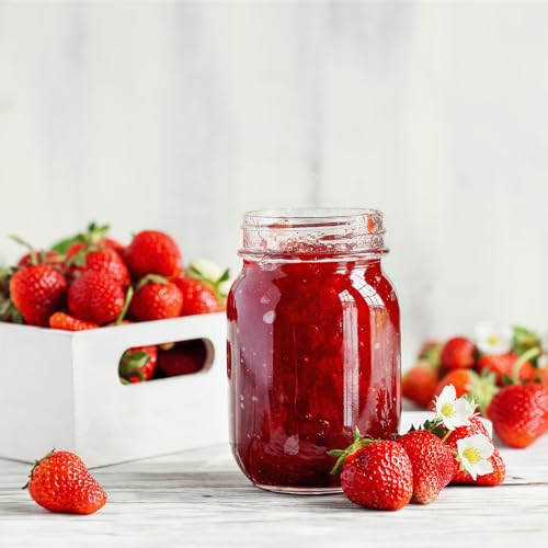 Słoiki do przetworów 500 ml, 6 sztuk Słoiki Mason z dzieloną pokrywką, słoiki do przechowywania do fermentacji, pikli, pomidorów, dżemu, przechowywania makaronu, orzechów, słodyczy i fasoli
