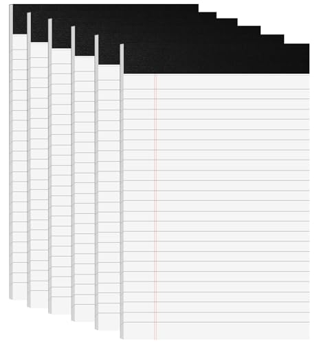 Dyrfolm 6 Pack Legal Pads, 8.5 x 11 Inch White
