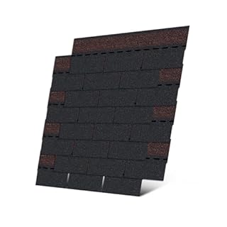 Roofing Shingles 3-Tab (Black) 8-Pack 39.4"x13.1",Asphalt Shingles for House Shed Roof Tiles Repair Decor