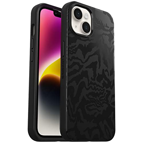 OtterBox iPhone 14 & iPhone 13 Symmetry Series+ Case - REBEL (Black), ultra-sleek, snaps to MagSafe, raised edges protect camera & screen - image 1