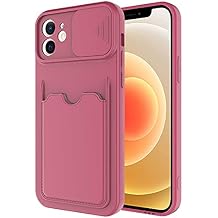 Elfia Apple iPhone 12 ile Uyumlu K l f Silikon Kartl k B lmeli Kamera Lens Korumal   nce Mat Kapak Kartix Koyu Mor