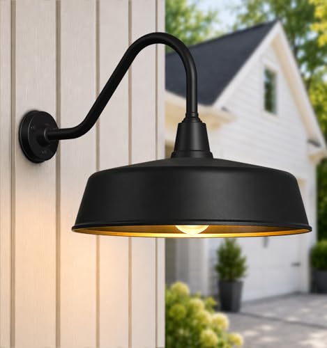 Ytzlvw 24" Large Outdoor Gooseneck Barn Light, Exterior Wall Fixture by Ytzlvw - Used condition - US$166.38
