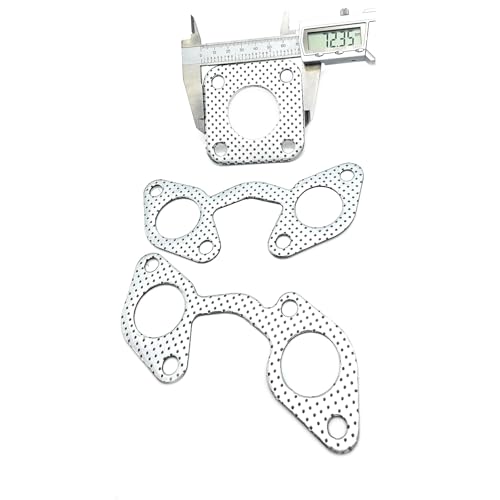 Image of Exhaust Gasket Set +Exhaust Manifold Muffler Gasket 1A091-12360 1A091-12350 15263-12370 for Kubota V2203 V2003 V2403 V1902 V1702 V1903 Engine