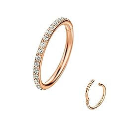 Rose Gold, Clear CZ