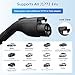 Portable Level 1&2 EV Charger, 16Amp Adjustable Current, Wallbox for Home/Travel, 110V/240V, NEMA 5-15&6-20 Plugs, 24.99FT Cable, Compatible with J1772 Electric Cars, Tesla Needs Adapter