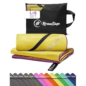 NirvanaShape ® Microfiber towels | Absorbent, light, quick-drying | Bathroom towels, travel towels, sports towels | ideal for travel, fitness, yoga, sauna, swimming