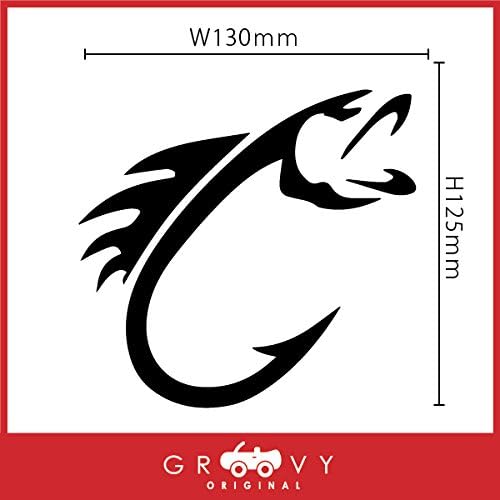 Amazon 釣り ステッカー 魚 フック フィッシング ルアー リール ロッド ライン かっこいい シール 092 シルバー ステッカー デカール 車 バイク