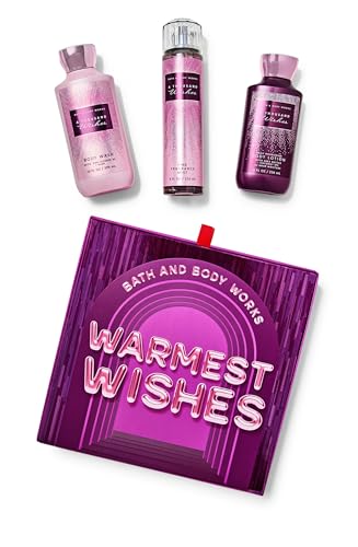 Bath and Body A Thousand Wishes Gift Set for Her in Luxury Gift Box -- Full Size Boxed Gift Set of Fine Fragrance Mist (8 oz), Shower Gel Body Wash (10 oz), and Moisturizing Body Lotion (8 oz)