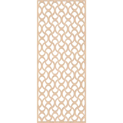 Image of 13 3 /8 inchW x 34 3 /8 inchH x 1 /4 inchT Resort Decorative Fretwork Wood Wall Panels, Red Oak