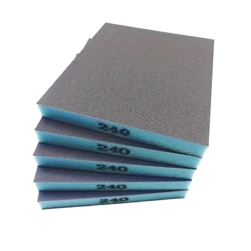 Bloque de lijado, Bloques de esponja for lijar, grano 60-320, paquete de 6 piezas for metal, madera y vidrio(5Pcs 240 Grits)