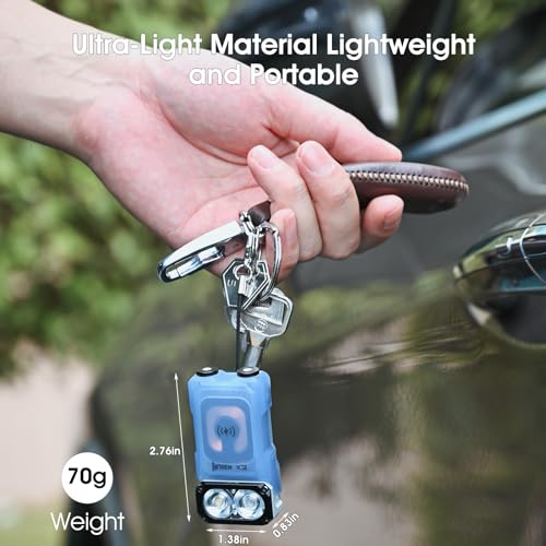Image of WUBEN X3 Mini Flashlight with Rechargeable Charging Box 180 Degree EDC Keychain Flashlight 10 Mode Type-C Lanyard for Camping, Outdoor, Inspection, Gift