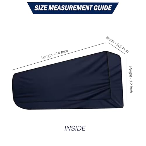 Image of Solid Split AC Cover for 1.5 Ton Indoor - Dustproof & Water Resistant Protection (N.Blue)