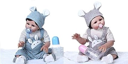 Bebe Reborn Gemeos Todo Em Silicone Casal 49cm Amazon Com Br Brinquedos E Jogos
