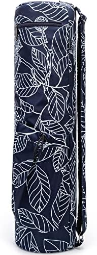 HAGUSU Yoga Mat Bag, Waterproof Yoga Bags and Carriers for Women Men with 2 Multi-Functional Pockets, Full-Zip Exercise Yoga Gym Bag Mat Carry Bag with Adjustable & Breathable Shoulder Strap
