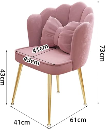 Silla de maquillaje de terciopelo ergonómica que soluciona dolores de espalda 3