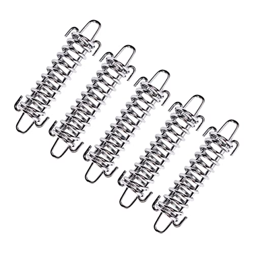 BRIGHTFUFU 5pcs High Strength Steel Tent Wind Spring Buckles Durable Wind Rope Buckle for Outdoor Camping Fixed Spring Hook for Tents and Awnings