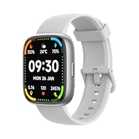 Bettdow SmartWatch, relogio smartwatch com Ecrã tátil e Alexa, à prova d'água IP68, relogio smartwatch feminino e masculino, com modo esportivo e recebimento de notificações (branco)