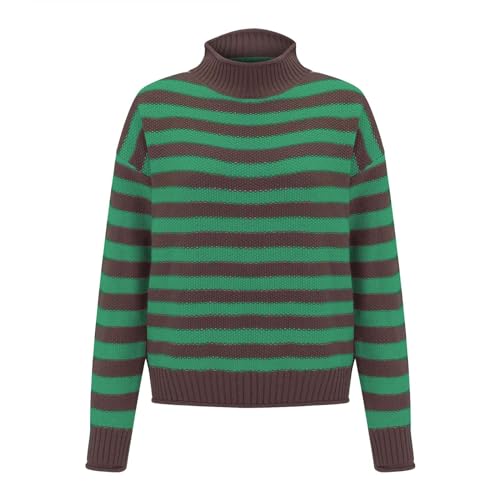 Sudadera para mujer contra el frío suéter holgado con cuello alto suave y favorecedor