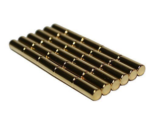 Metal Cylinder Magnets, 30 Pcs Gold Magnetic Pins,Magnets For Building, Science, Diy, Refrigerator&Kitchen,Magnets Cabinet&Class,Perfect As Whiteboard, Locker Or Fridge, Tiny Powerful Magnets For Maps #TOP16