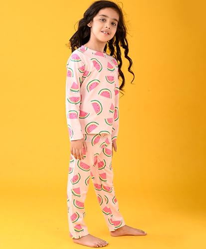 Image of Anthrilo Pure Cotton Printed Pyjama Set for Girls | Sleepwear | Night Suit, Night Wear | Long Sleeves T-Shirt & Pyjama | Regular Wear | 0-14 Years