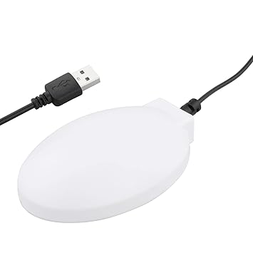 Aswadh Bird Bath Heater with Thermostat for Winter Outdoor Backyard Patio White