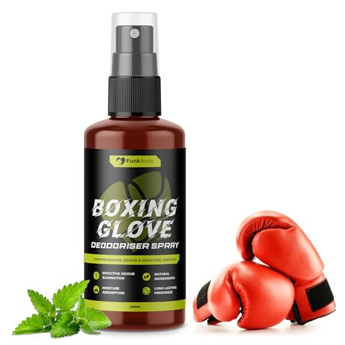 Boxing Glove Deodoriser Spray 200ml – Odour Eliminator & Moisture Absorber for Boxing Gloves, Football Boots & Trainers – Natural Freshener & Bacteria Prevention for Sports Gear, Gym Bag & Accessories
