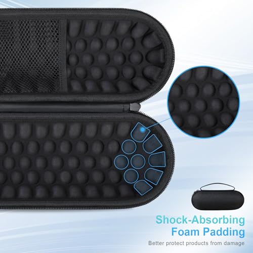 BOVKE Carrying Case for Beats Pill 2024 Portable Bluetooth Speaker, Protective Travel Case with Foam Padding and Mesh Pocket for New Beats Pill Accessories, Black - Image 2