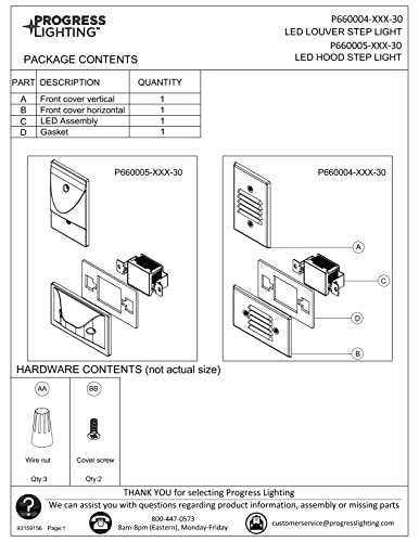 Progress Lighting P660004-009-30 4.5-Watt 3000K Integrated Led Wall Or Step Light Brushed Nickel #TOP7
