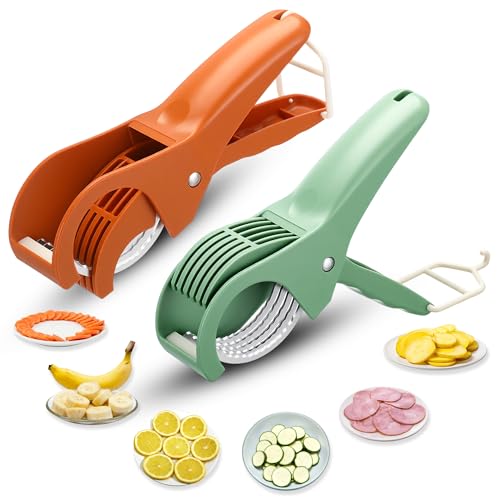 Lanties 2 Pcs Food Manual Slicer Fruit and Vegetable Cutter