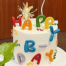 Happy Birthday Cake Toppers Colorful Letter Cake Decorations DIY Happy birthday Cake Topper Birthday Party Supplies Decor for Boys and Girls