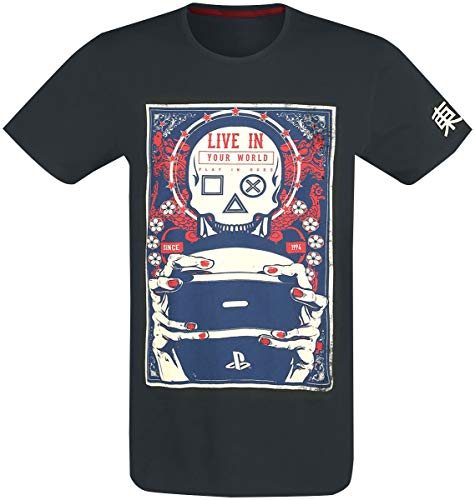Image of Sony - PlayStation - Gaming Skull Men's T-Shirt (m) Black