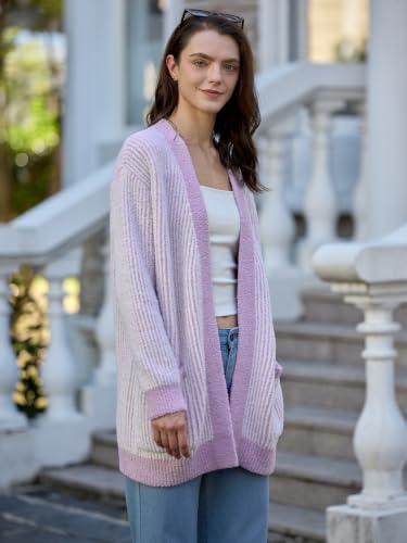 Image of Snuggle Sac Cardigan Sweaters for Women with Pocket Trendy Casual Long Sleeve Tops Open Front Fall Winter Coats