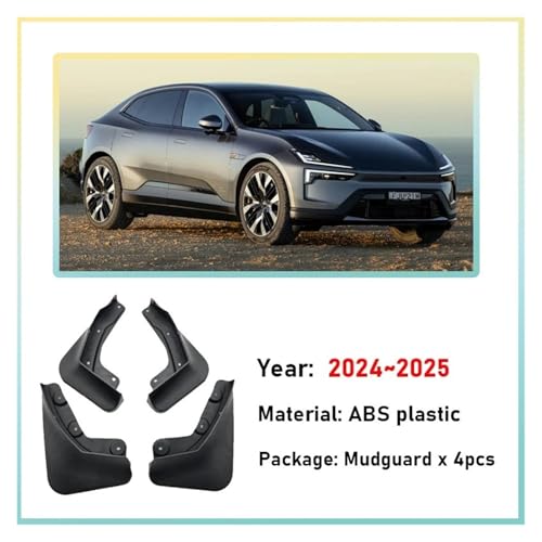 Guardabarros para Polestar 4 coche eléctrico 2024 2025 2026 juego de 4 unidades 3