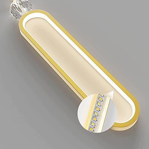 Lampe suspendue dorée haut de gamme avec diffuseur acrylique blanc