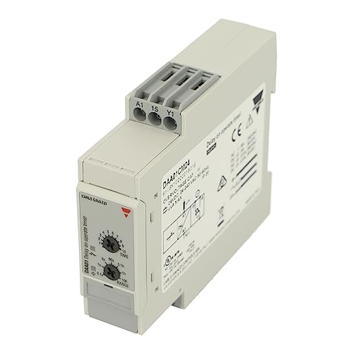  DAA01CM24  CARLO GAVAZZI ON-DELAY TIME DELAY RELAY SPDT (1 FORM C) 0.1 SEC ~ 100 HRS DELAY 8A @ 250VAC DIN RAIL